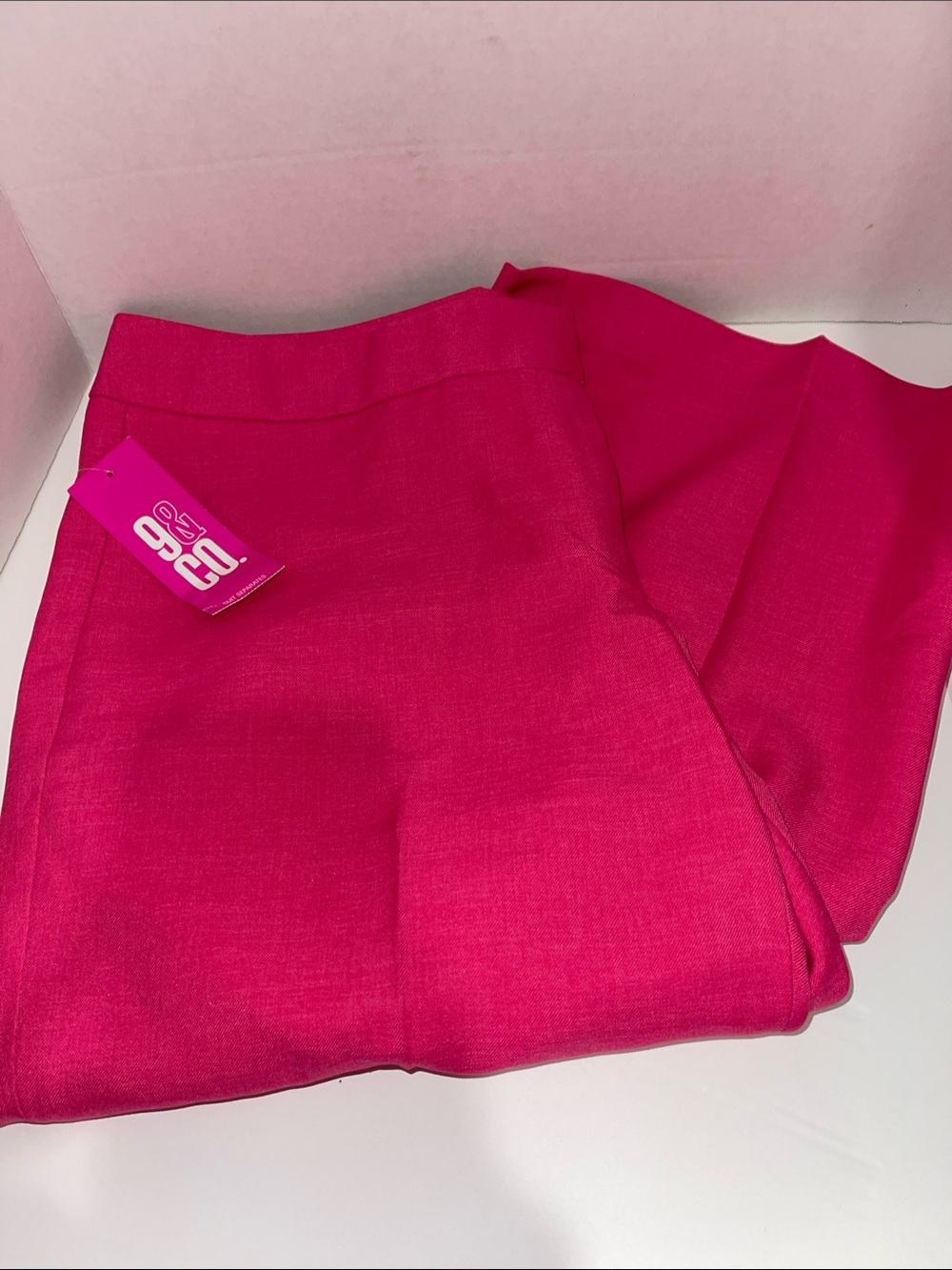 SO & CO Women's Hot Pink Dress Pants